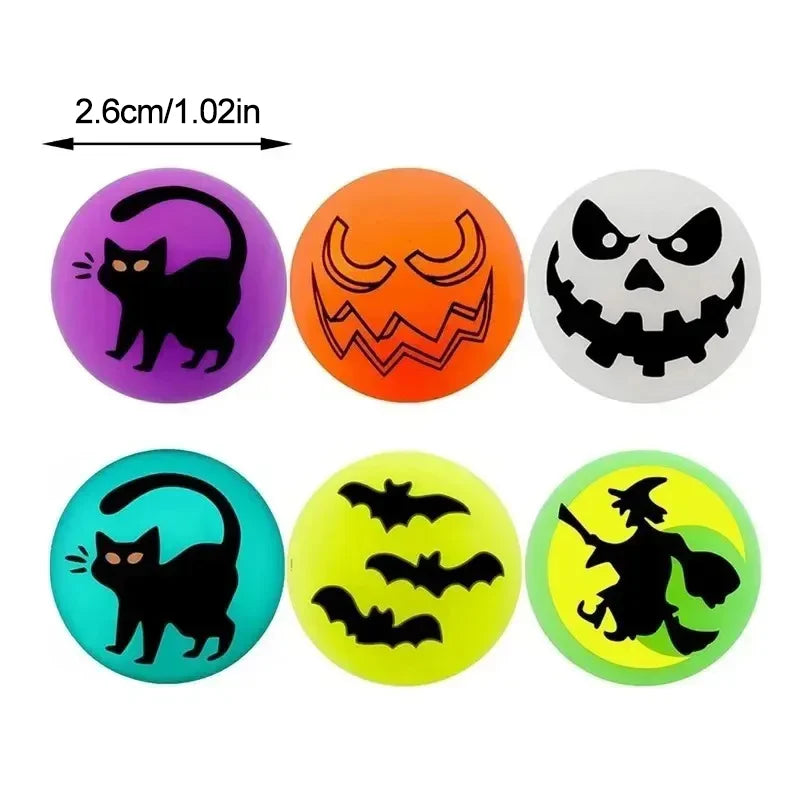 100-10Pcs Halloween Glow in The Dark Bouncing Balls - YourGiftIdeasUK