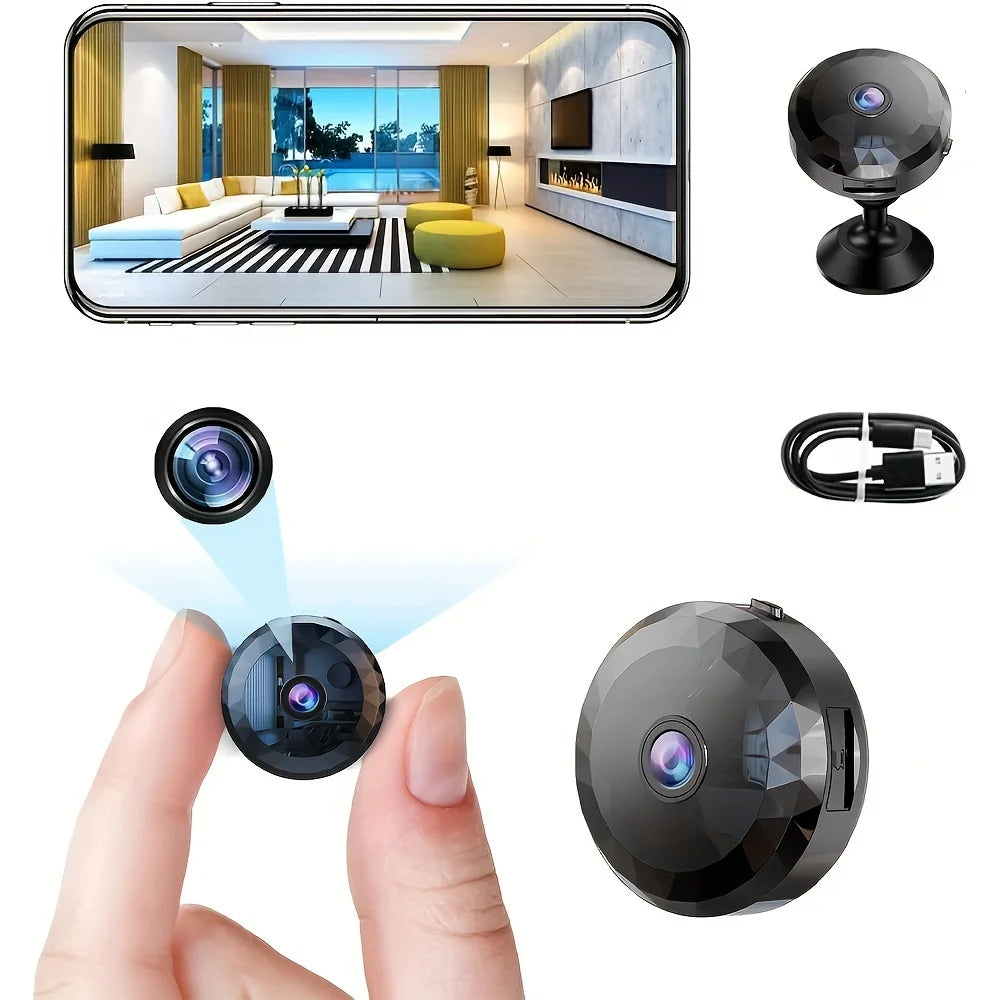 Wireless Mini WiFi Security Camera with Night Vision Motion Detection Rechargeable Battery Easy to Mount & App-Controlled - YourGiftIdeasUK