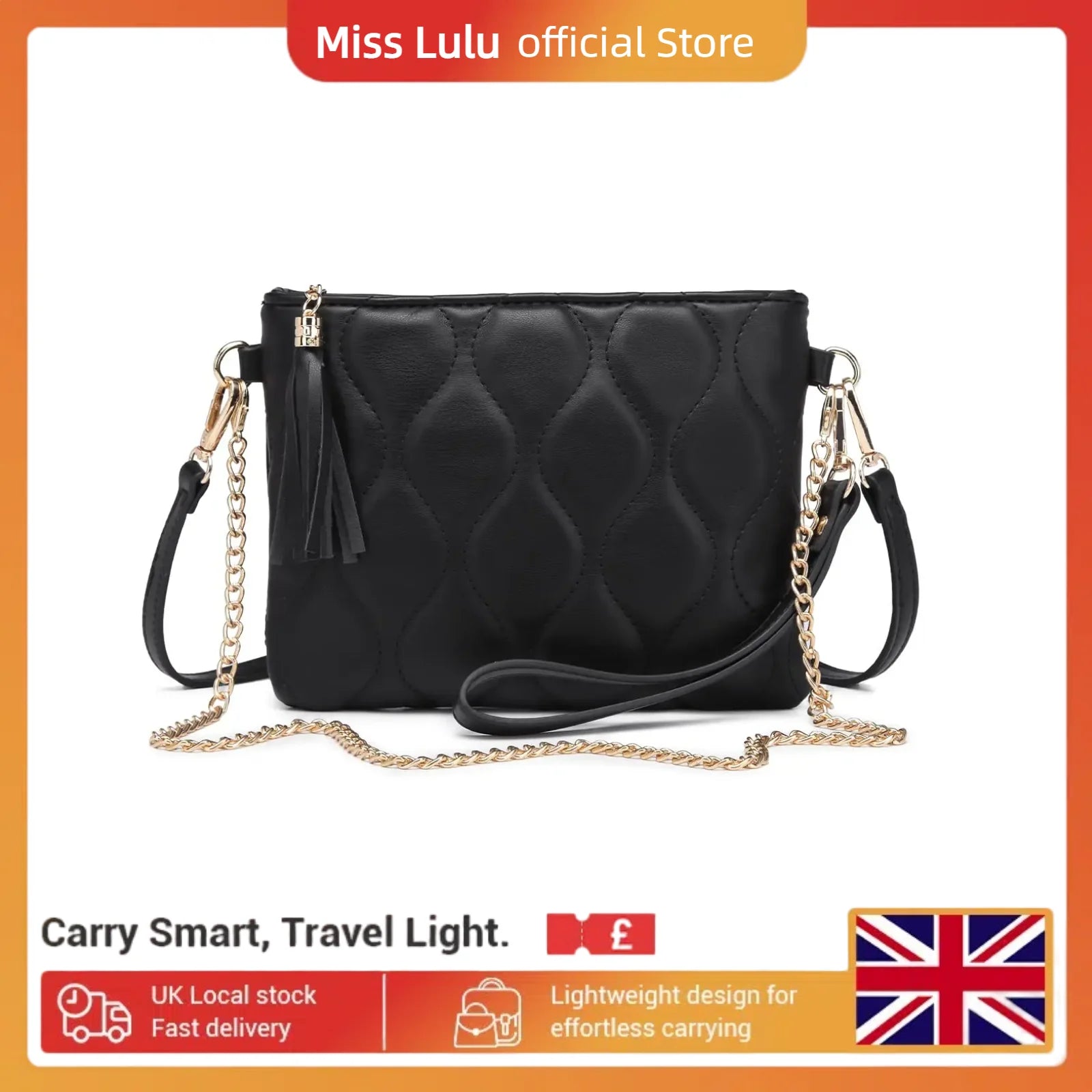 Miss Lulu Small Crossbody Bag Soft Pu Leather For Women Chain Bag