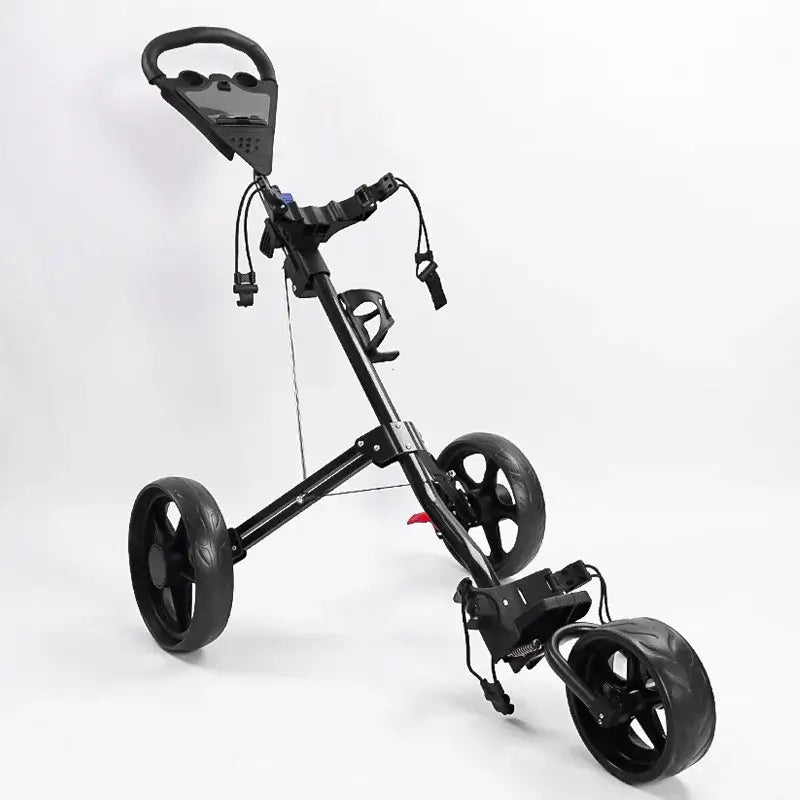 Golf Push Cart with Brake Multi-function Scoreboard Three-wheel Folding Cart Aluminum Alloy Trolley - YourGiftIdeasUK
