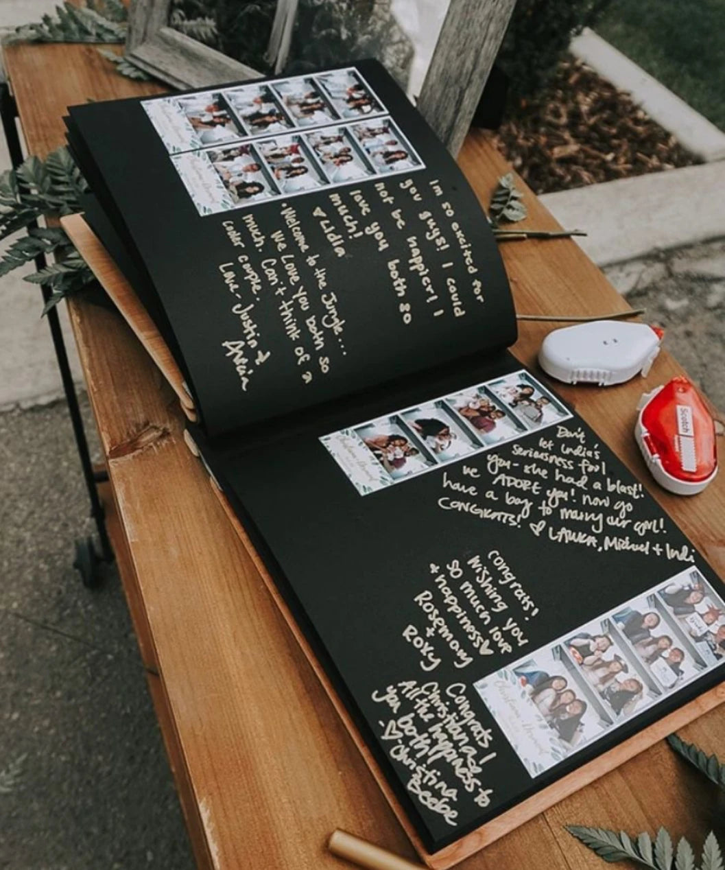 Personalized Guest Book Custom Wedding Guest Book Photobooth Album Wooden Guest Book Custom Photo Album Wedding Album