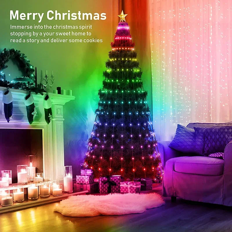 2.1M LED Christmas Tree Decorative Light Lntelligent IDeal LED APP Application Control DIY Lmage Light String for Quick Shipping - YourGiftIdeasUK