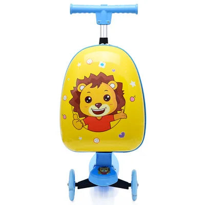 Children Travel Suitcase Cute Cartoon Skateboard Rolling - YourGiftIdeasUK