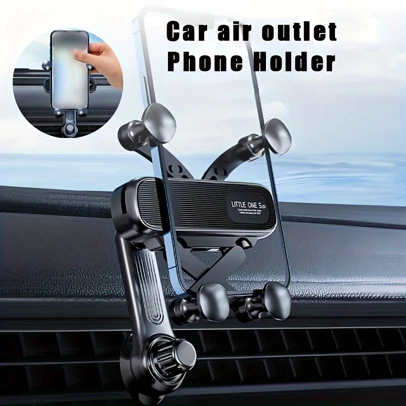 New Gravity Car Phone Holder - Strong Air Vent Clip Mount for Secure Holding, Adjustable Mobile Cell Stand for Hands-Free - Your Gift Ideas