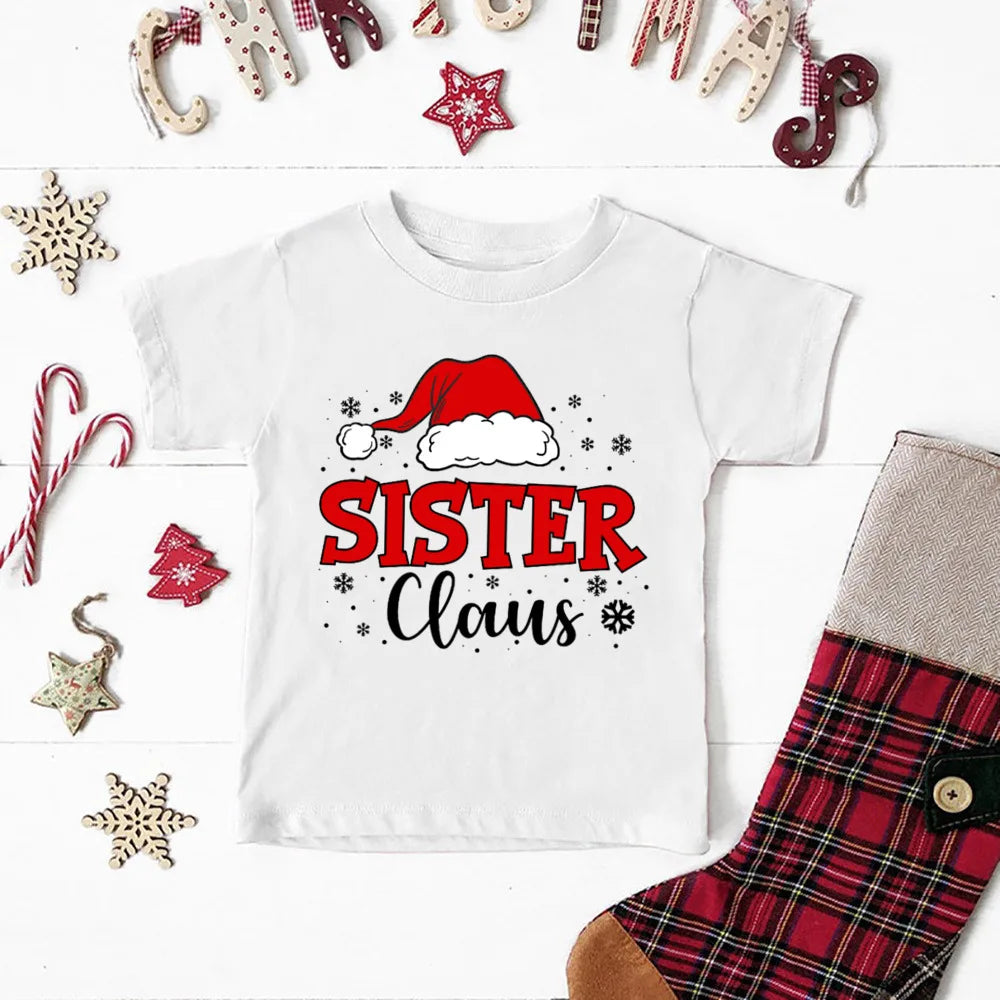 Family Christmas Matching Clothes Shirt Xmas Family Togrther Outfit Holiday Tee Festive Mom Dad Kids Baby Matching Tops Romper