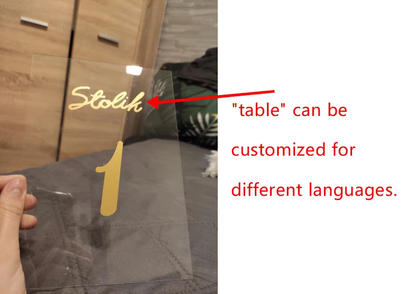 Wedding Party Table Number Decals , Removable Waterproof Table Vinyl Sticker Decal for Wedding Glass & Bottle &Board Decoration