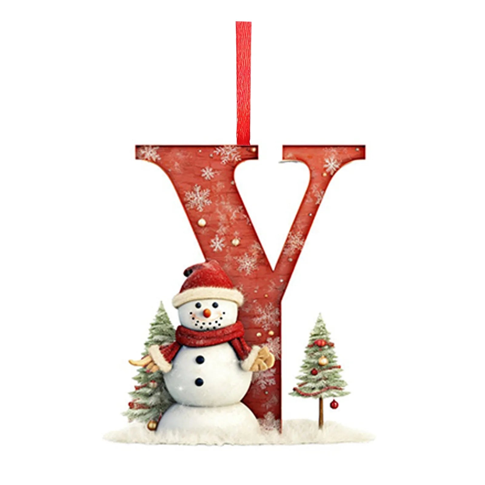New Christmas Tree Decoration 2D Letter Pendant Acrylic 26 Letter Pendant Hanging Christmas Tree Ornament Accessories navidad - YourGiftIdeasUK