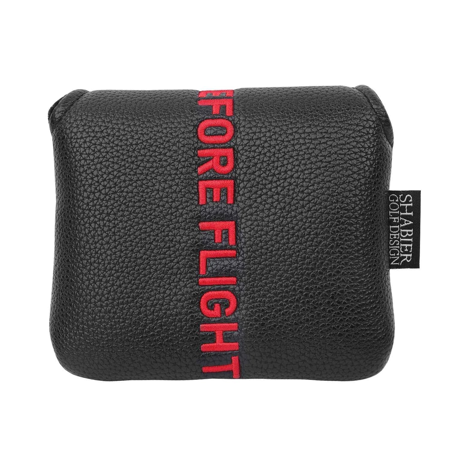Red Remove Before Flight Synthetic Leather Golf Headcover Square Large Mallet Blade Putter Headcover 460CC Driver covers