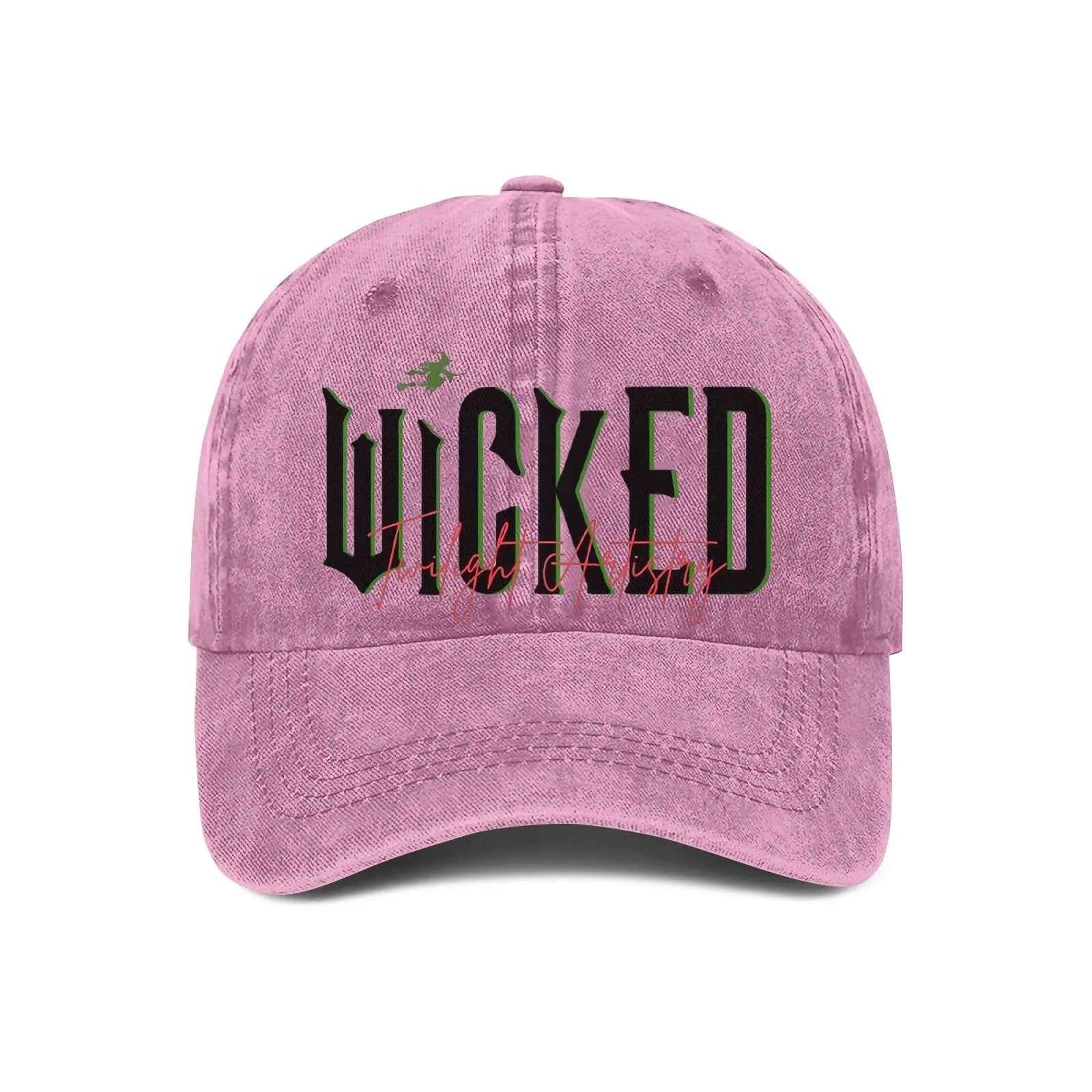 High quality twill cotton Wicked Alphabet Baseball Cap Fashion Men And Women With The Same Bad Witch Adjustable sun hats gorras