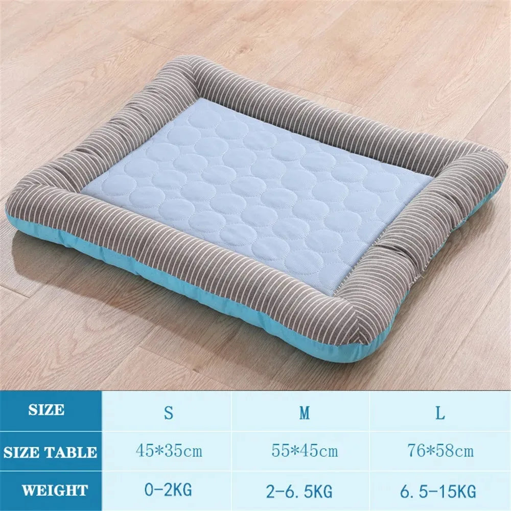 CoolPaw Retreat: Cozy Bed & Accessory Basket