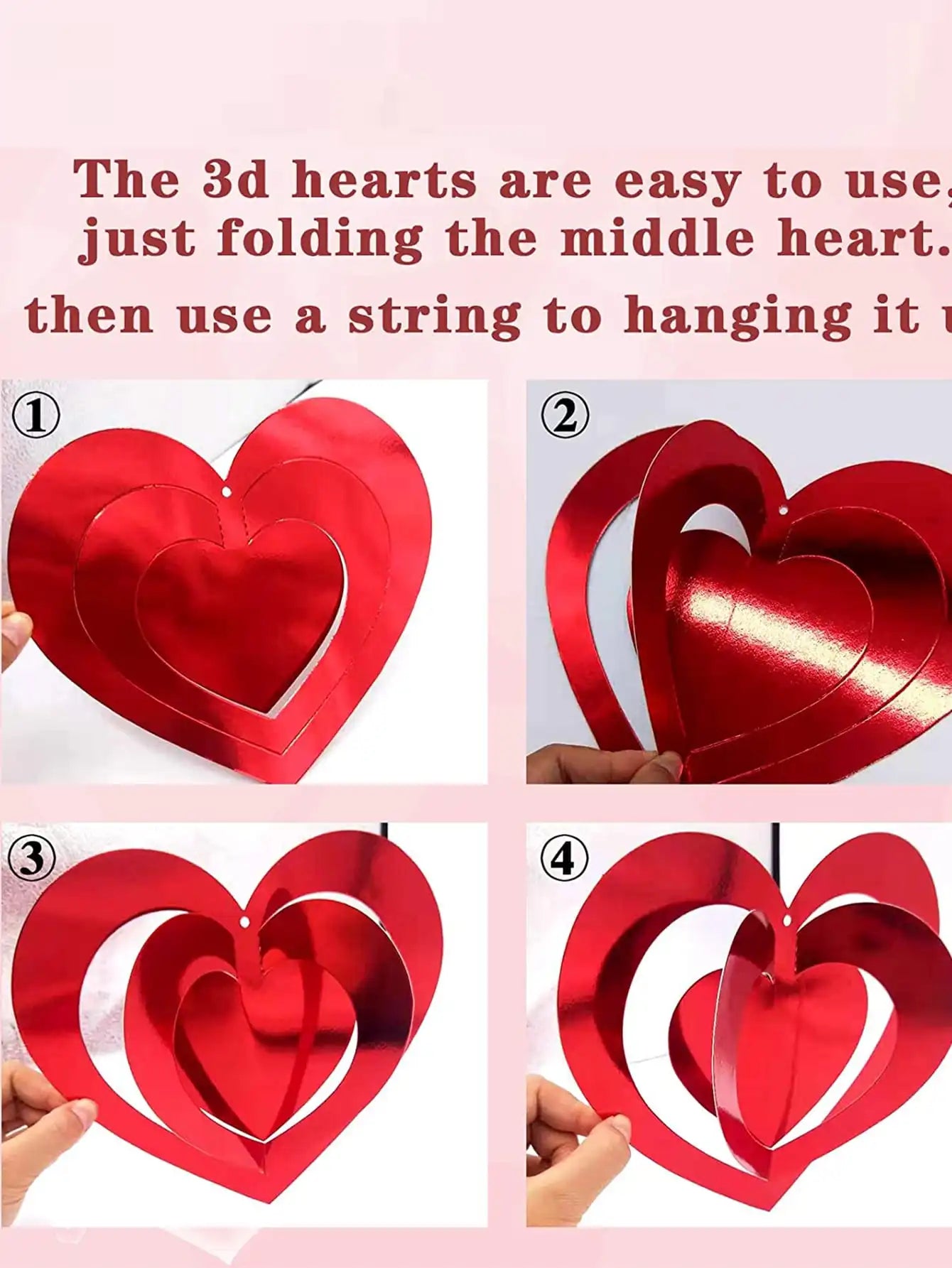 16pcs 3D love pendants/set, wedding anniversary birthday party, wedding decorations, hollow pendants, home decorations