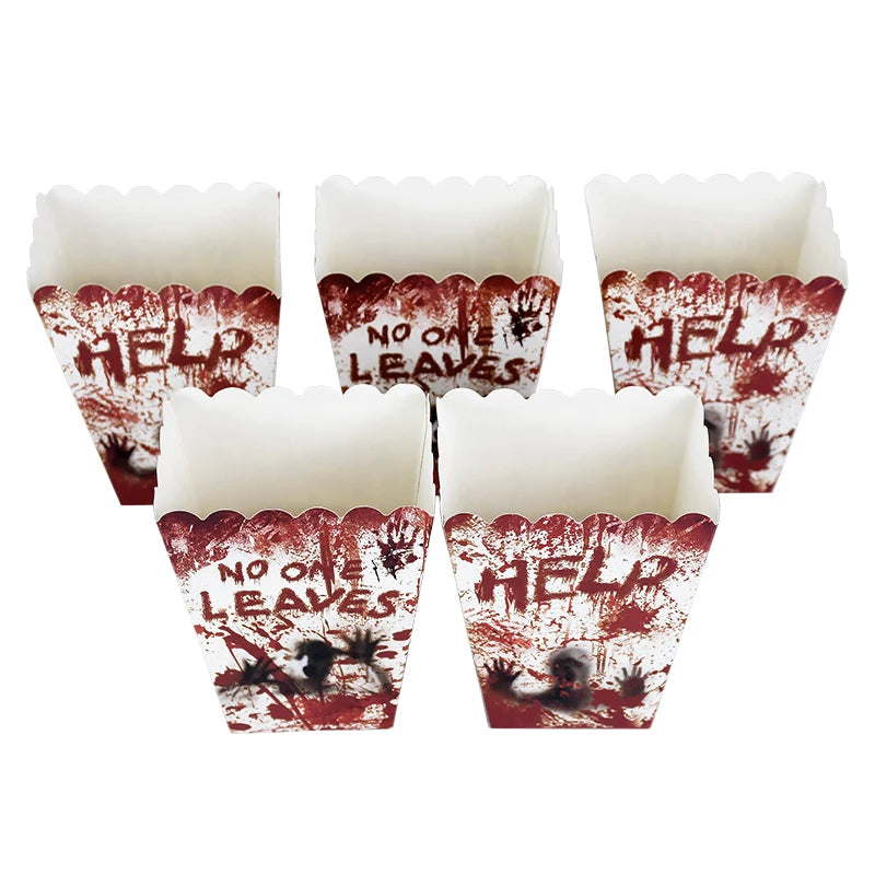 Halloween Party Disposable Tableware Scary Bloody Handprint - YourGiftIdeasUK