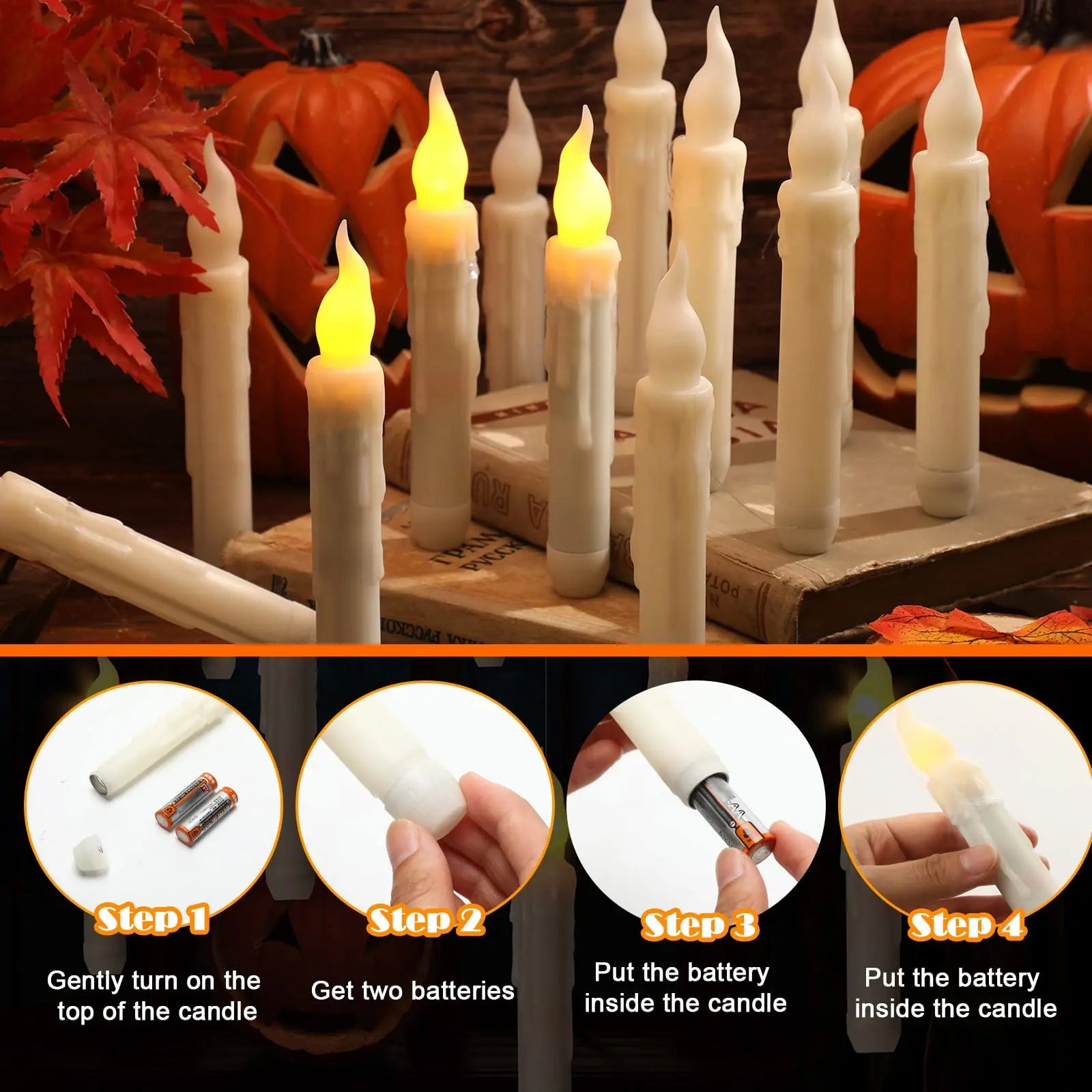 Halloween LED Floating Candles Magic Wand - YourGiftIdeasUK