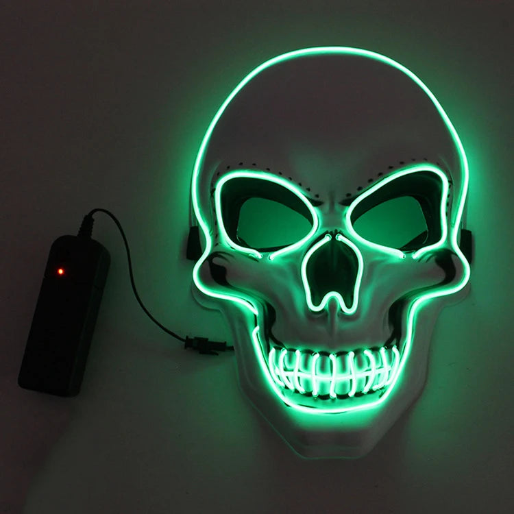 Halloween Horror Skull Mask LED Cold Light Mask - YourGiftIdeasUK