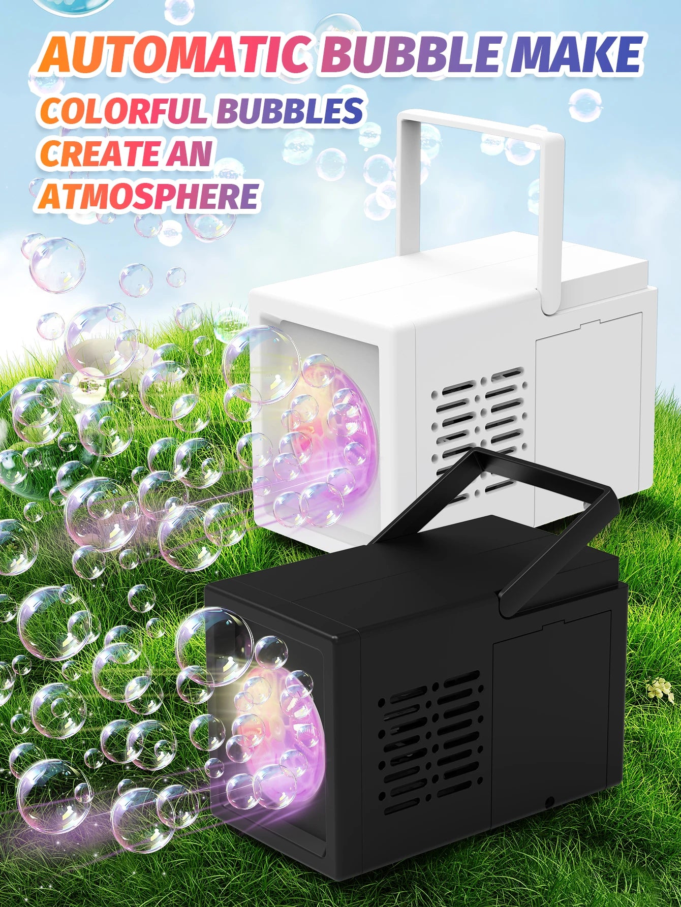 10 hole fully automatic bubble blowing handheld electric bubble machine - YourGiftIdeasUK