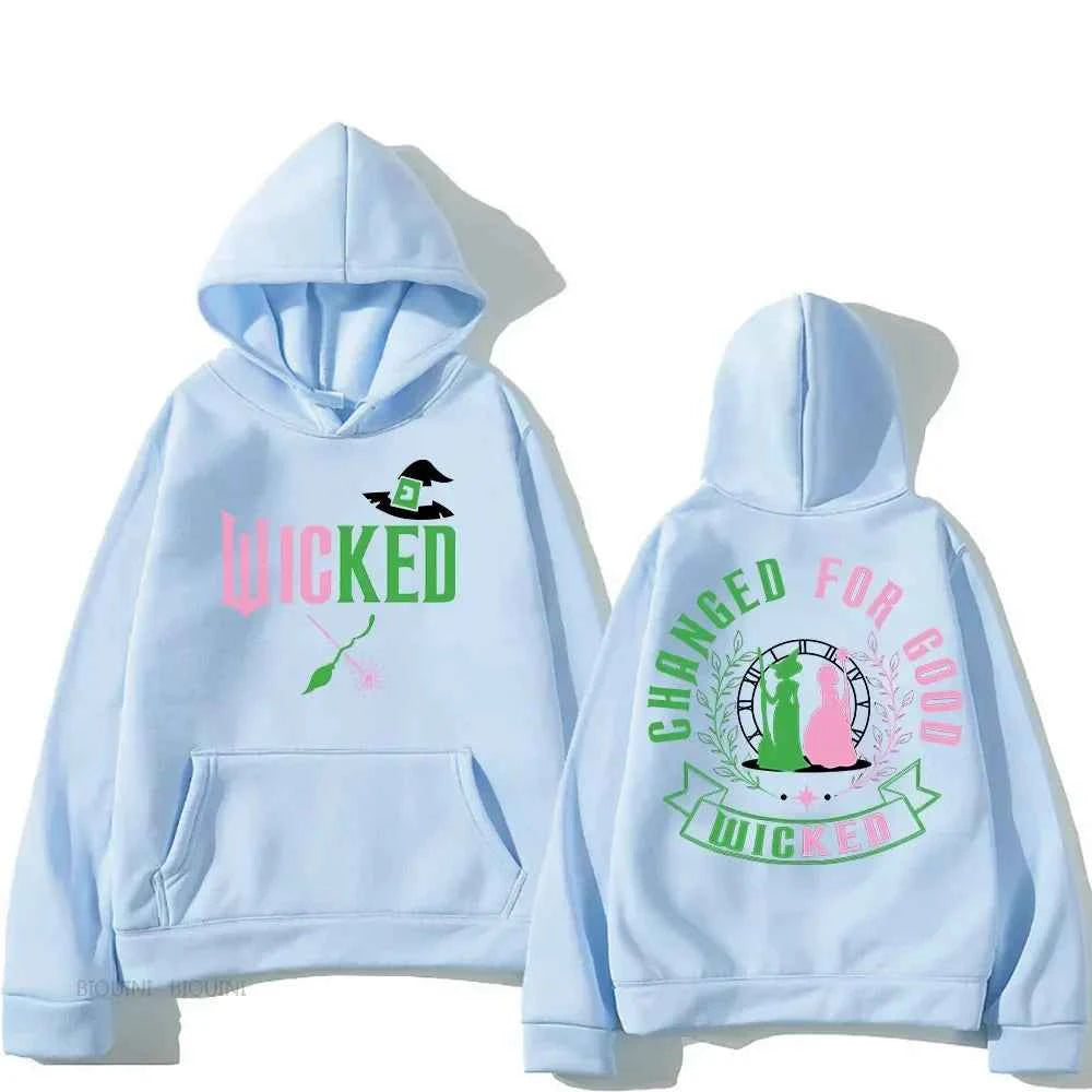 Wicked Hooded for Autumn/Winter Manga Hooded Retro Sweatshirt Funko Pop Comfortable Punk Clothes Sudaderas Casual Pullovers