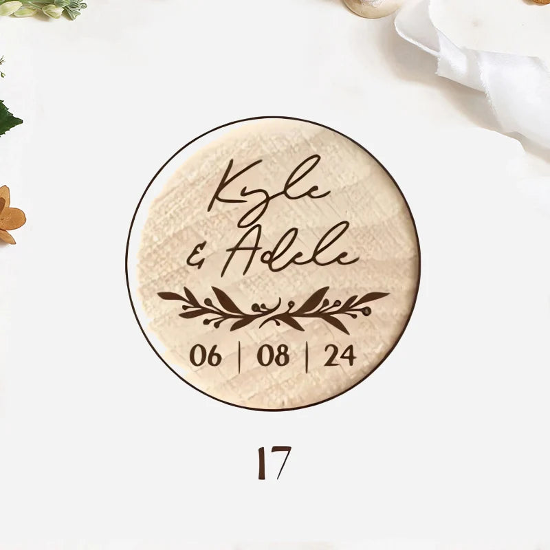 Custom 10pcs Wooden Wine Cork Stoppers with Thank You Card Wedding Party Baptism Ideas Personalized Gift for Guests in Bulk