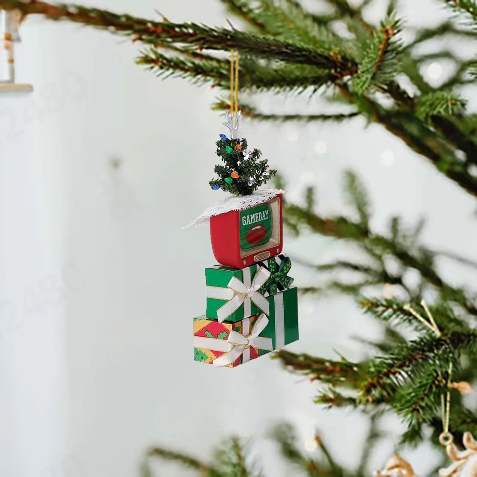 Christmas Tree Decor Pendant 2D Acrylic Santa Claus's Daily Life Home Holiday Pendant Christmas Ornaments Navidad New Year 2025 - YourGiftIdeasUK