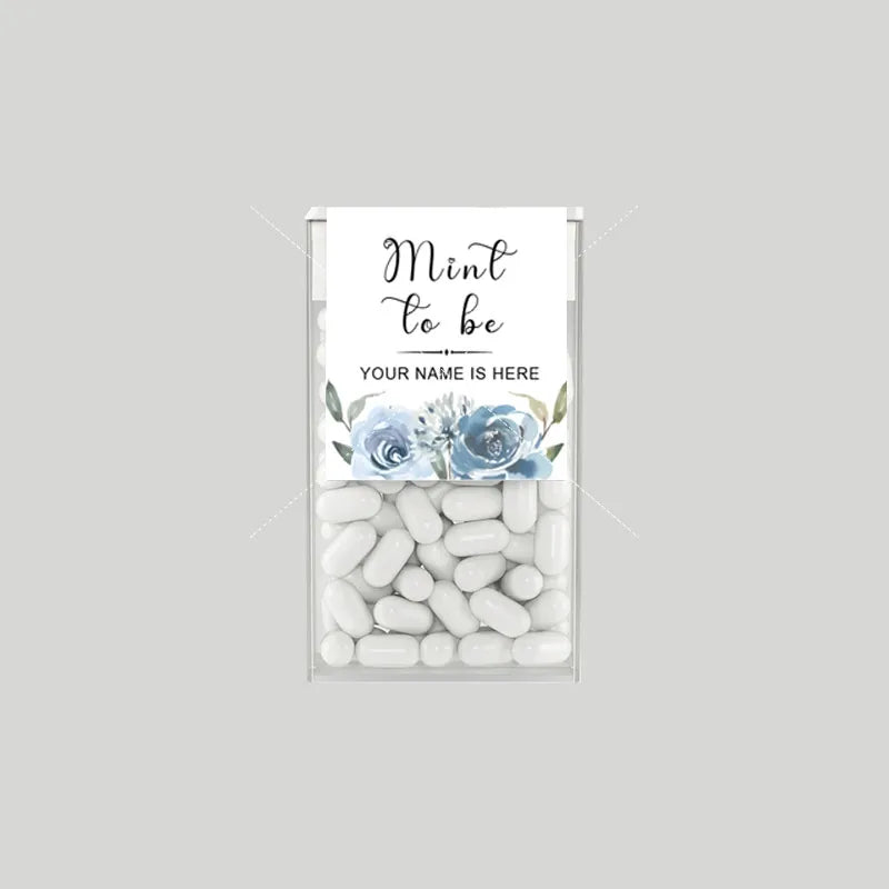 Mint to Be Labels Wedding Favors Custom Candy Box Stickers Personalized Bridal Shower Engagement Party Wedding Favors for guests