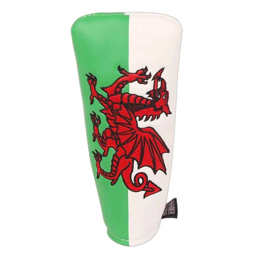 UK Union Jack Series Design PU Leather Applique Embroidered Strong Magnetic Closure Golf Blade Putter Head Cover