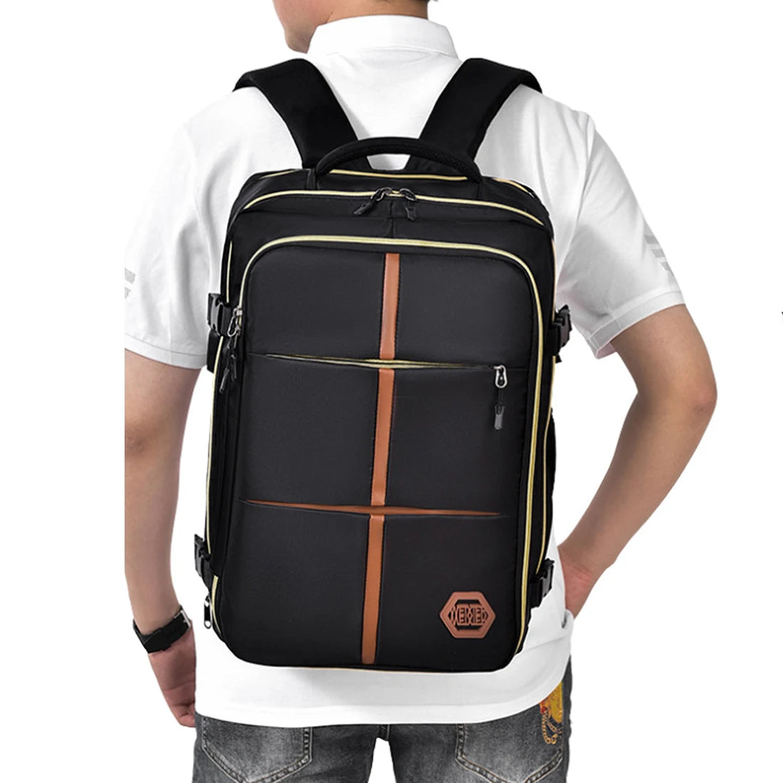 Cabin Flight Bag Backpack 42*28*21cm Travel Rucksack Overnight Carry on Luggage