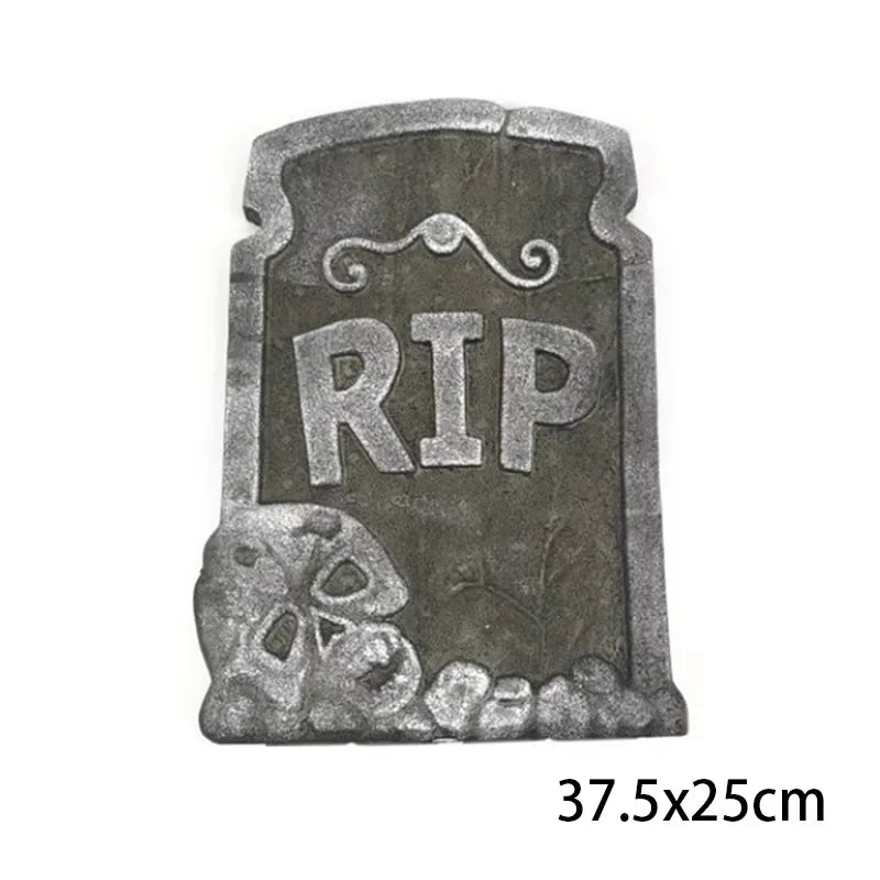 Halloween Foam Tombstone Decoration Haunted House RIP Stone Grisly Props Party Decor Skeleton Tombstone Yard Decoration - YourGiftIdeasUK