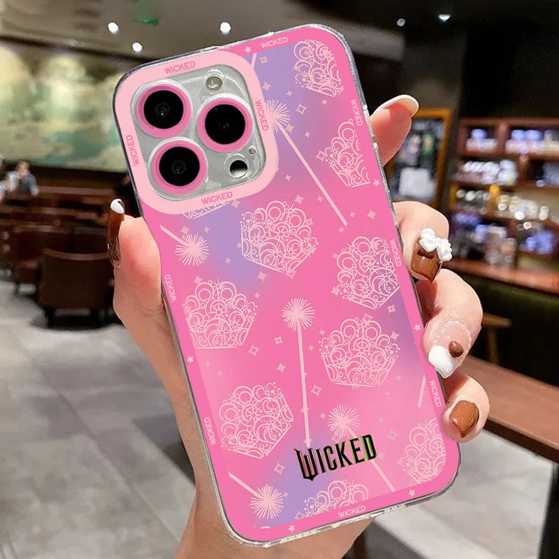 W-Wicked Part One Movie G-Glinda Phone Case For iPhone 16e 16 15 14 13 12 11 Mini Pro Max X XR XSMax 8 Plus Soft TPU Back Cover - YourGiftIdeasUK