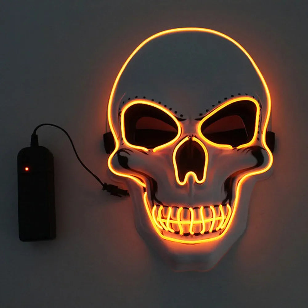 Halloween Horror Skull Mask LED Cold Light Mask - YourGiftIdeasUK