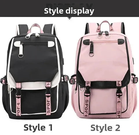 KPop Demon Hunters Student Backpack Single Shoulder Bag Casual Pencil Case Three Piece Set Oxford Cloth Unisex Backpack