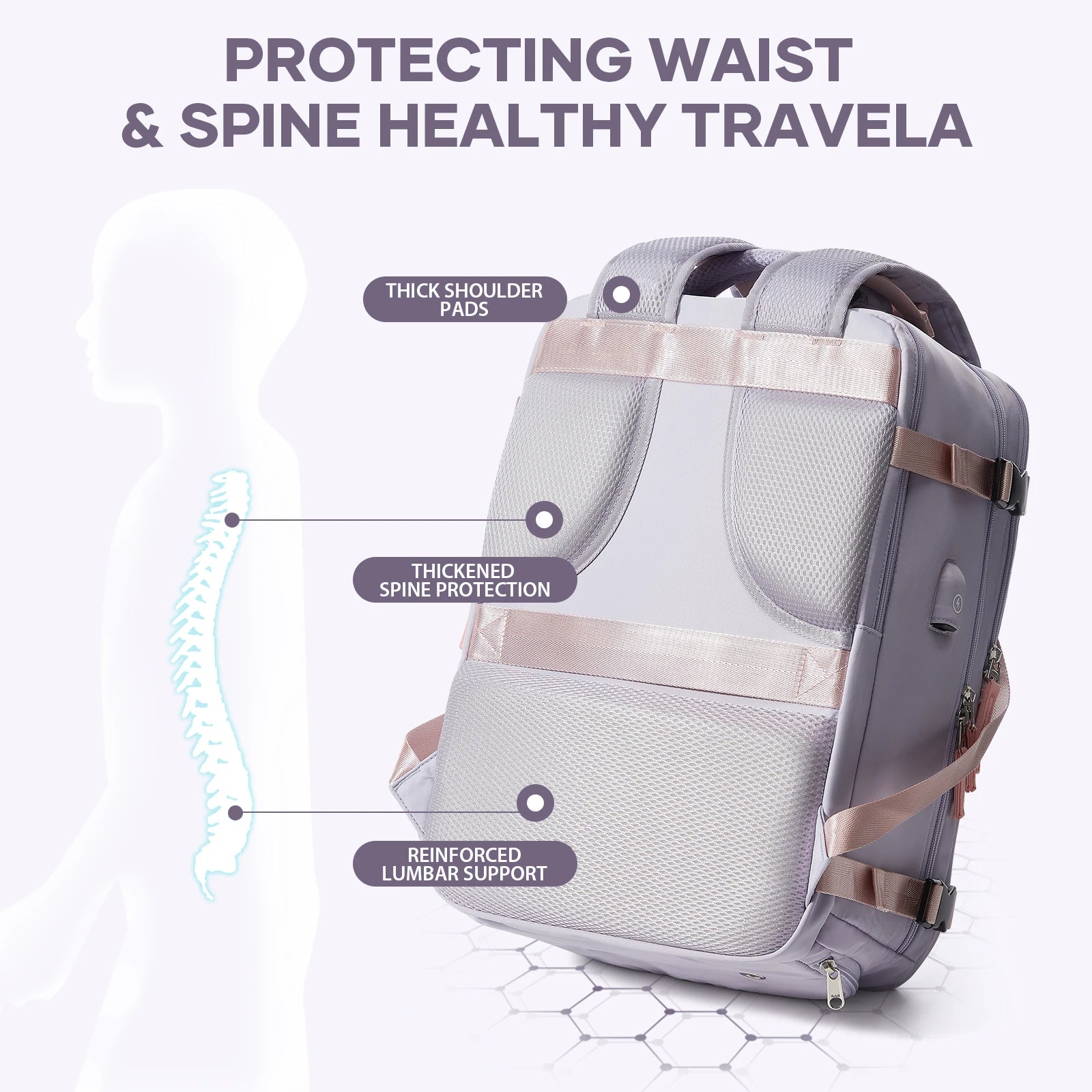 Airplane Cabin Luggage Wizzair 40x30x20 Vacuum Compression Backpack for Travel Hiking, Women Laptop Backpack  Vacuum Storage Bag