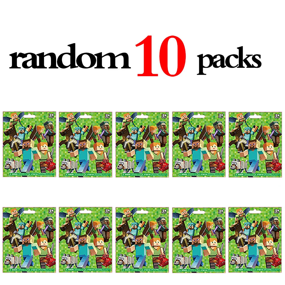 2-24pcs Anime Minecraft Figure Blind Box Action Figurine Doll Kits Collection PVC Model Toys Wholesale children Birthday Gift