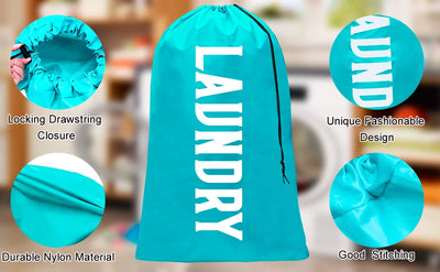 XL Travel Laundry Bags Dirty Clothes Organizer Machine Washable Easy Fit a Laundry Hamper or Basket