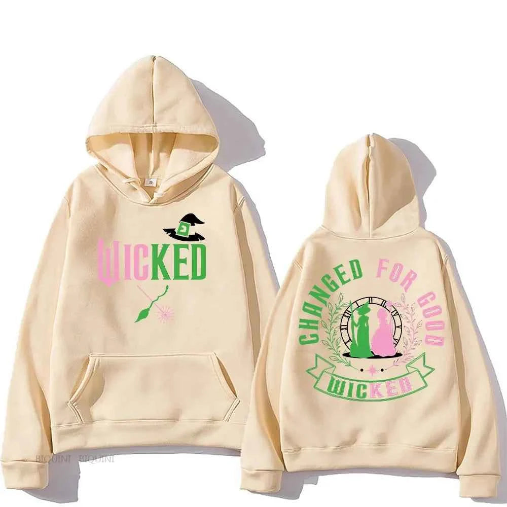 Wicked Hooded for Autumn/Winter Manga Hooded Retro Sweatshirt Funko Pop Comfortable Punk Clothes Sudaderas Casual Pullovers