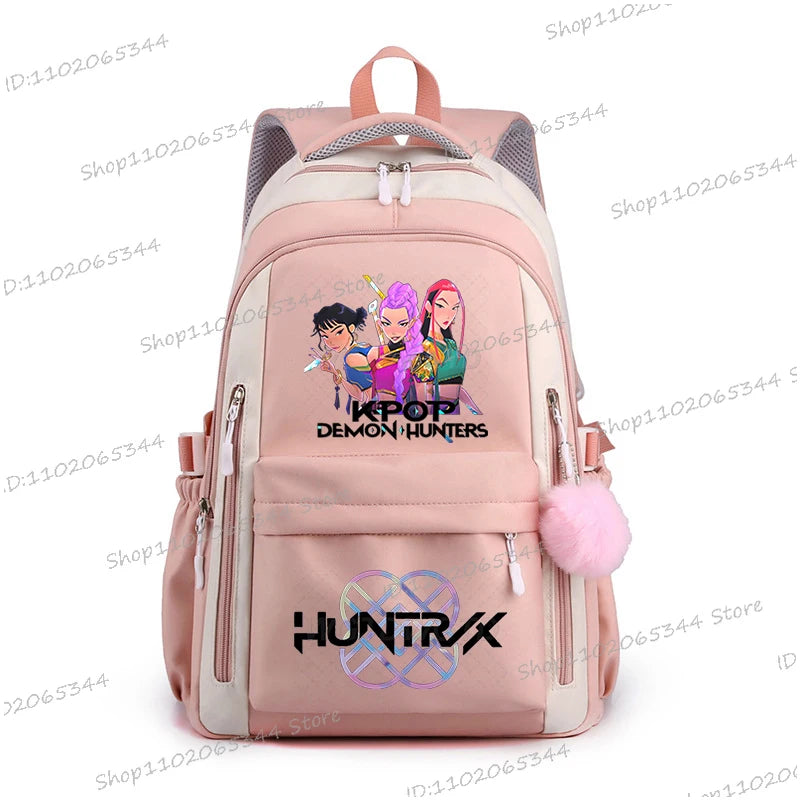 Cute Kpop Demon Hunters Backpack Fashion Casual Street Anime Bagpack High Quality Kpop Demon Hunters Teenage Boy Girl Schoolbag