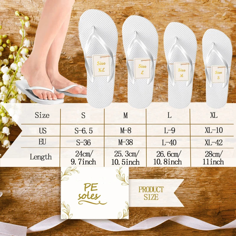 10-72Pairs Flip Flops for Wedding Guests Sandals Slippers with Cards  Bags Woman Men Wedding Favors Hen Beach Pool Party