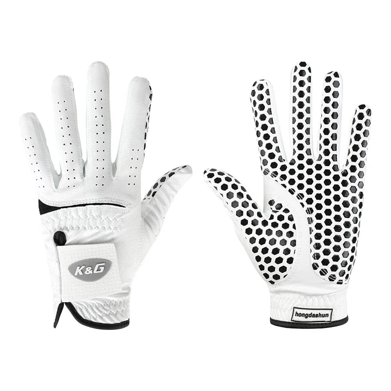 Pack 1 Person Golf Gloves Men's Left Hand Soft Breathable Pure Sheepskin Non-slip Pellet Golf Gloves Golf Men 22/23/24/25/26