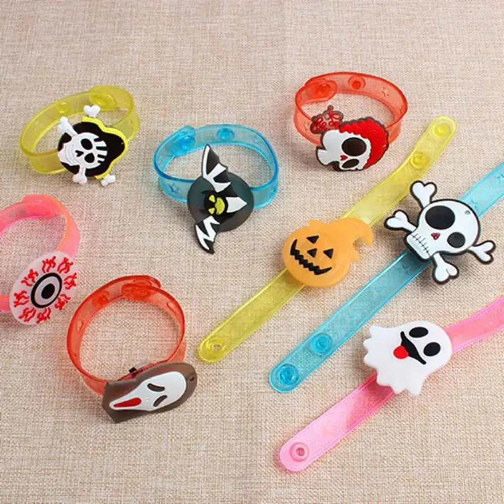 12-36Pcs Glowing Halloween Bracelets Rings Children - YourGiftIdeasUK