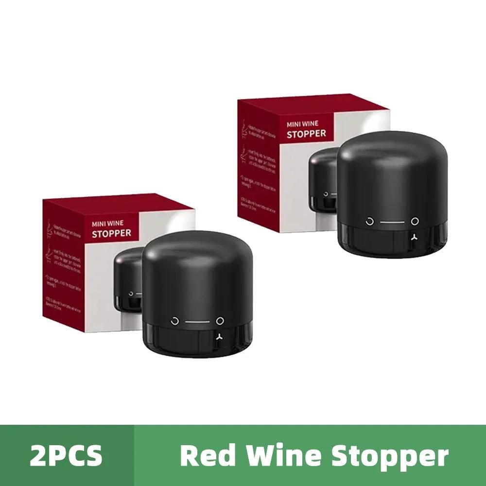 1/2pc Vacuum Wine Bottle Cap Stopper Sealed Storage Vacuum Memory Wine Stopper Push Style Barware Wine Cork Black Bar Tools - Your Gift Ideas
