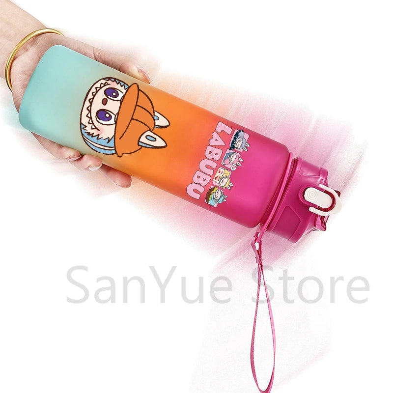 750Ml Cartoon Printed Large Capacity Water Bottle Teenger Student Drinking Portable Cartoon Outdoor Sport Water Cup Kid Gift