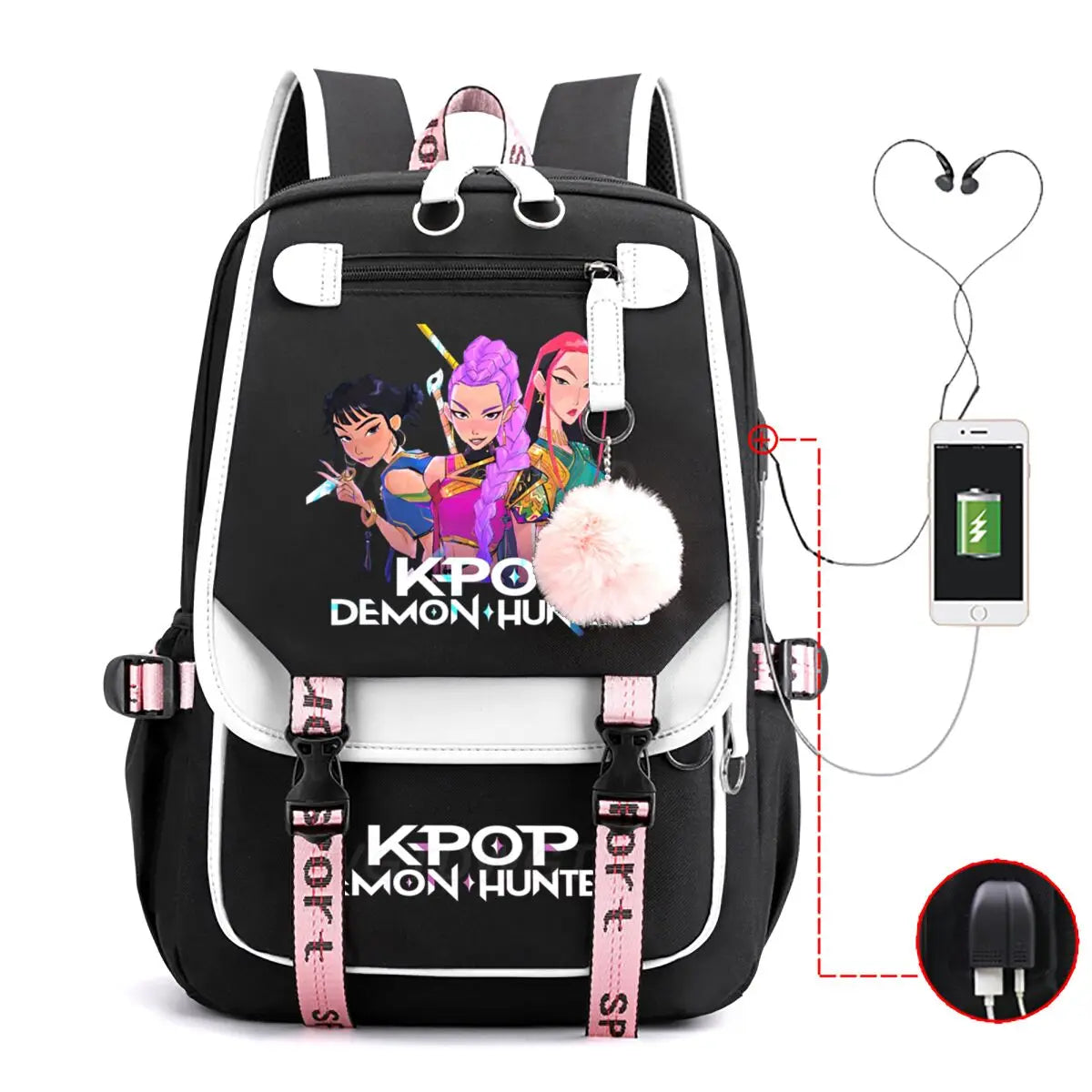 KPop Demon Hunters School Bags for Student Teens Girls Girls Backpack Women Laptop Backpack Outdoor Travel Bagpacks High Quality