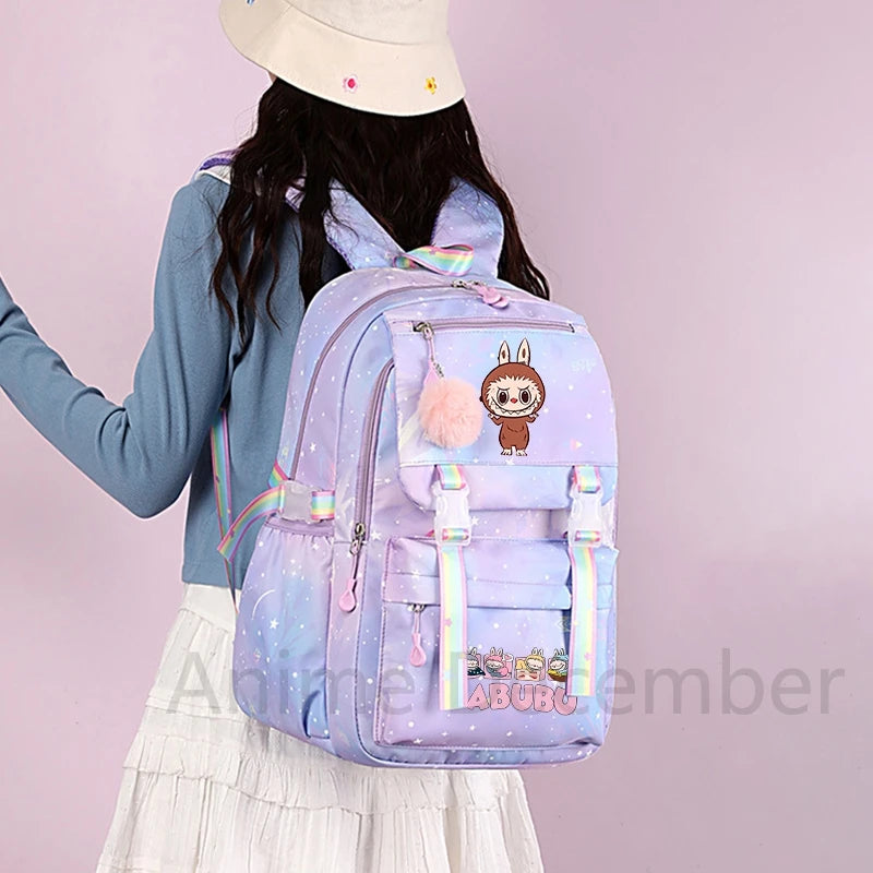 Anime Cute Printed Backpack Teenger Student Kid Girl Boy Schoolbag Bookbag Women Large Capacity Waterproof Schoolbag Travel Bag