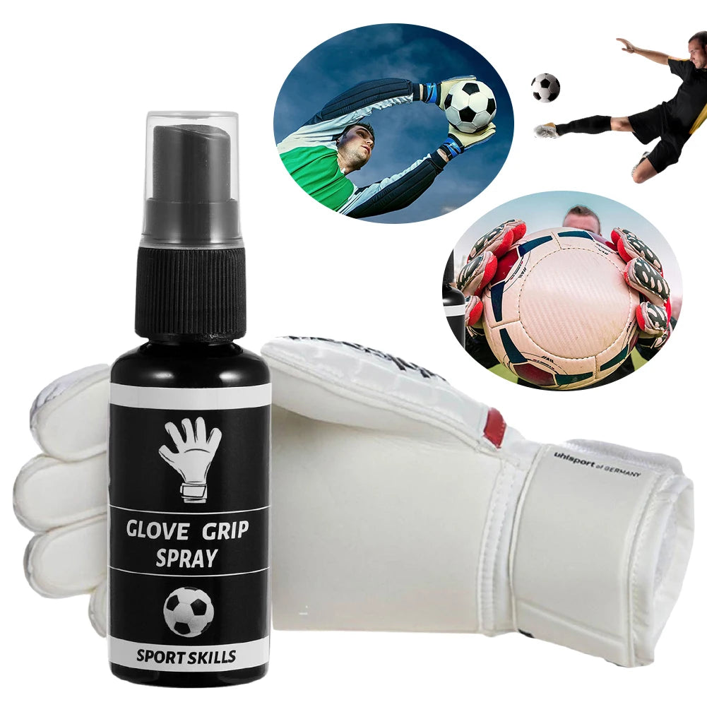 Goalkeeper Glove Grip Spray Goalkeeper Gloves Glue Anti Slip Latex Gloves Spray Enhance Sticky for Wet Conditions