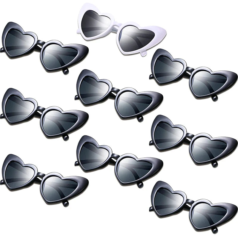 12-100 Pairs Wedding Bodas Heart Sunglasses Bachelorette Bachelor Hen Party Glasses Team Bride Bridesmaids Groomsmen Gifts