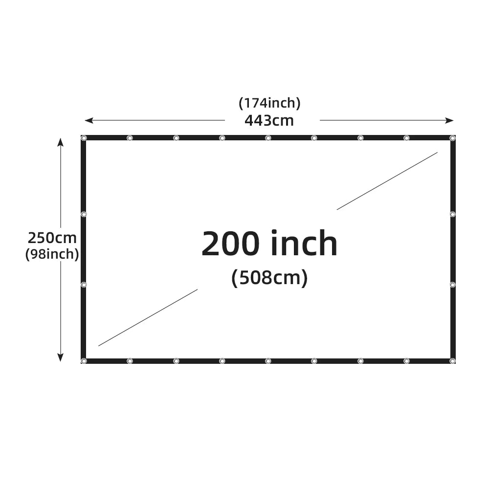 Projection Curtain 16 9 Ratio High-Density 60-200 Inch - YourGiftIdeasUK