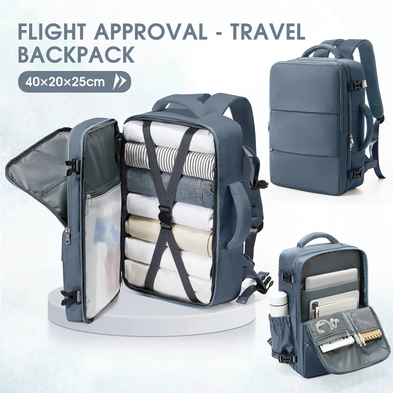 Notebook Backpack Travel 40x20x25 Ryanair Laptop Bag Men Women Business Waterproof Cabin Bag Carry ons Backpack School Bag