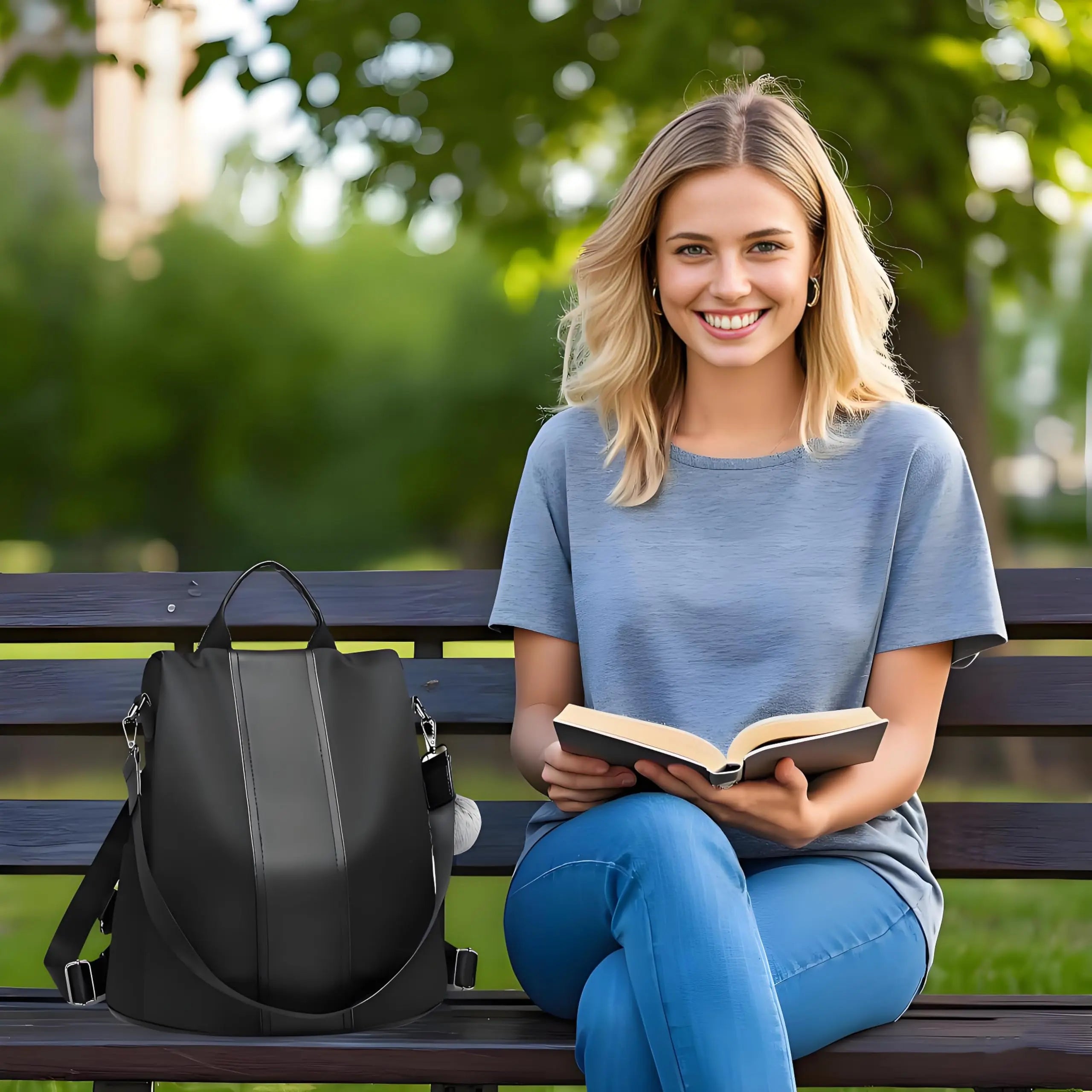 Miss Lulu Small Backpack Womens Anti Theft Nylon Rucksack Bag for Women Ladies Grils Travel