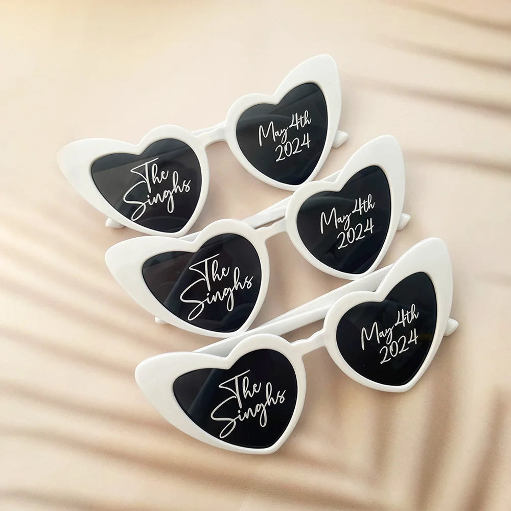 10/20/30Pcs Personalized Wedding Sunglasses with Stickers Bachelorette Party Gift Night Before Party Bridesmaid Favor Glasses