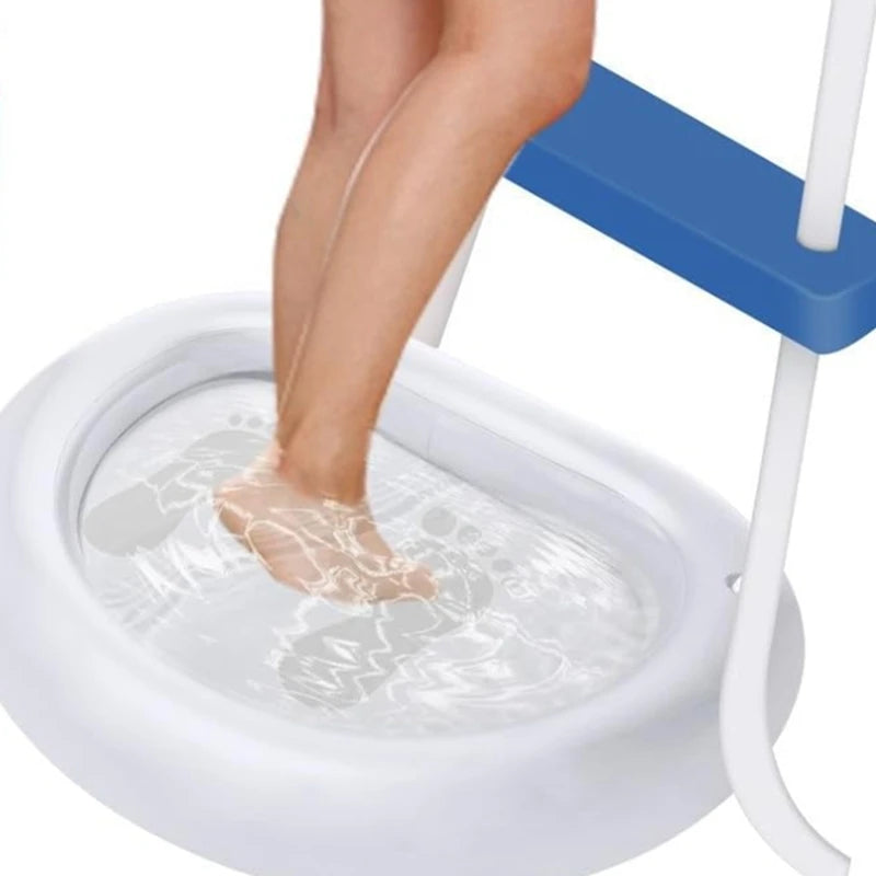 Inflatable Pool Foot Bath, Foot Bath For Pool Entrance Ladder,Swimming Pool Cleaning Feet, Above Ground Pool Accessories