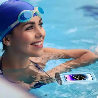 Waterproof Phone Bag Touchscreen Cell Phone Water Protector Pouch Phone Holder Protector for Beach Vacation Swimming Pool