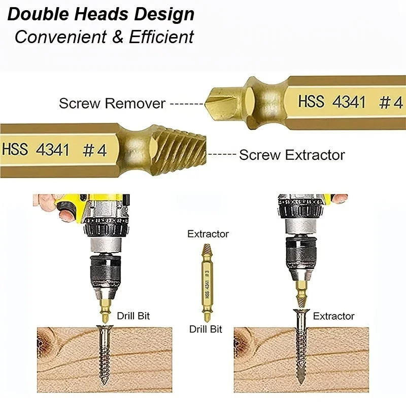 QuickFix HSS Screw Extractor & Drill Bit Kit